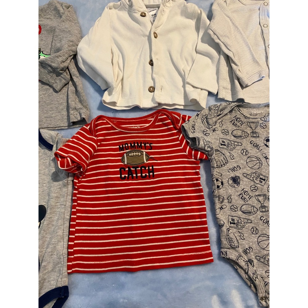 Carters Disney Baby Boy 6M Clothing Lot 8pc Mickey Mouse Sports Hooded Cardigan - Picture 3 of 7